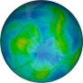 Antarctic ozone map for 2024-04-14